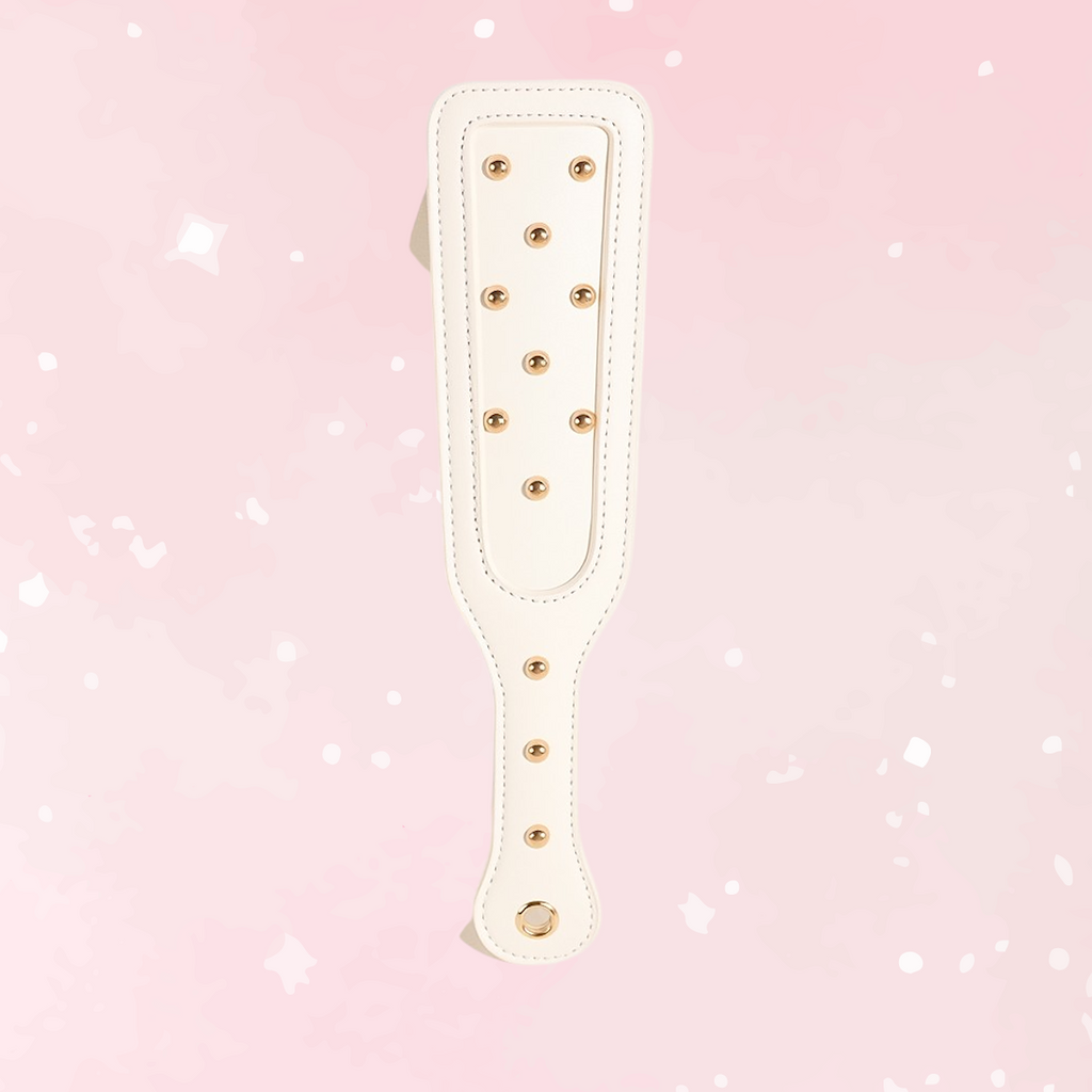 Princess White PU Leather Paddle
