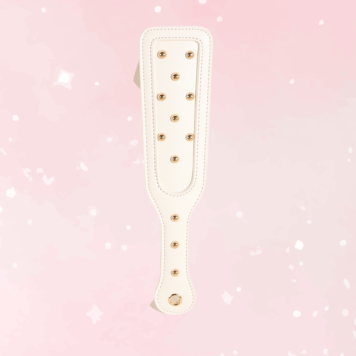 Princess White PU Leather Paddle