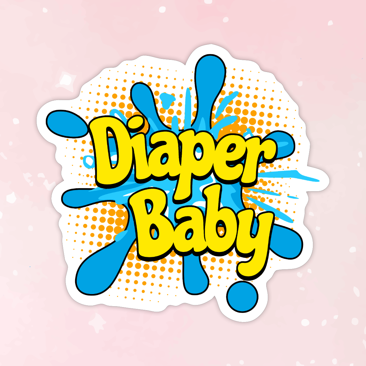 Diaper Baby Splash Vinyl Sticker