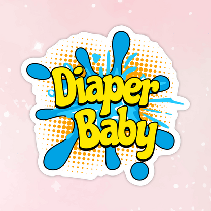 Diaper Baby Splash Vinyl Sticker
