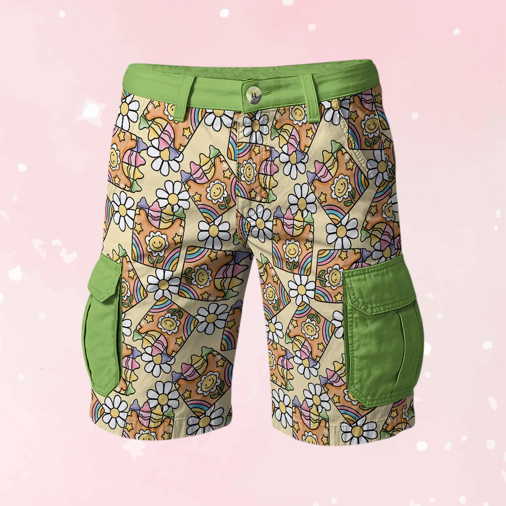 Sunshine Bloom Cargo Shorts
