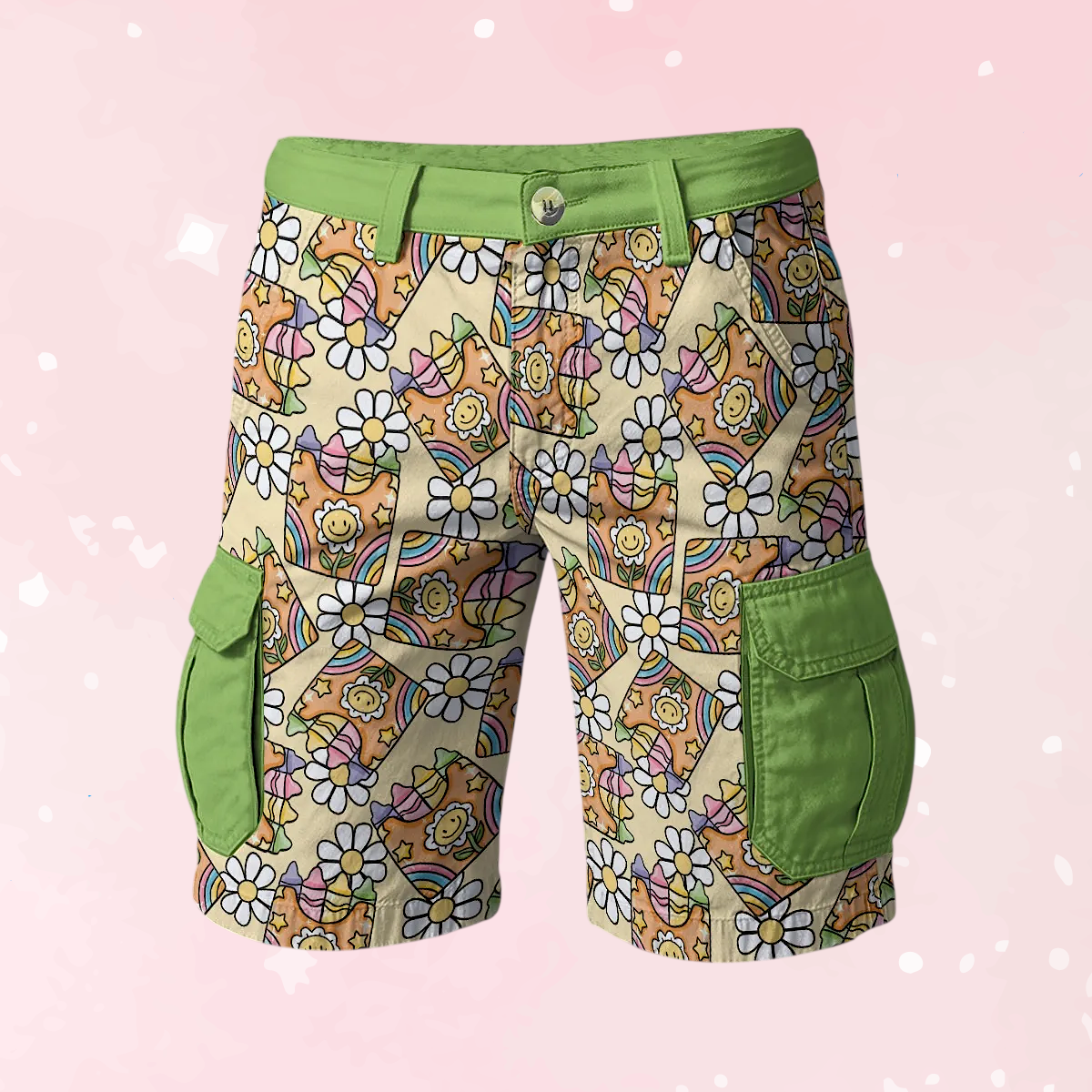 Sunshine Bloom Cargo Shorts