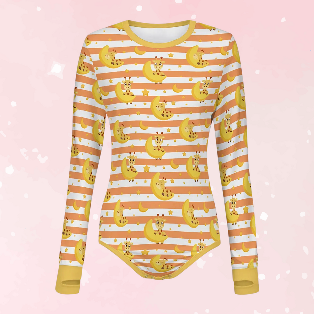 Moonbeam Giraffe Long Sleeve CuddleSuit
