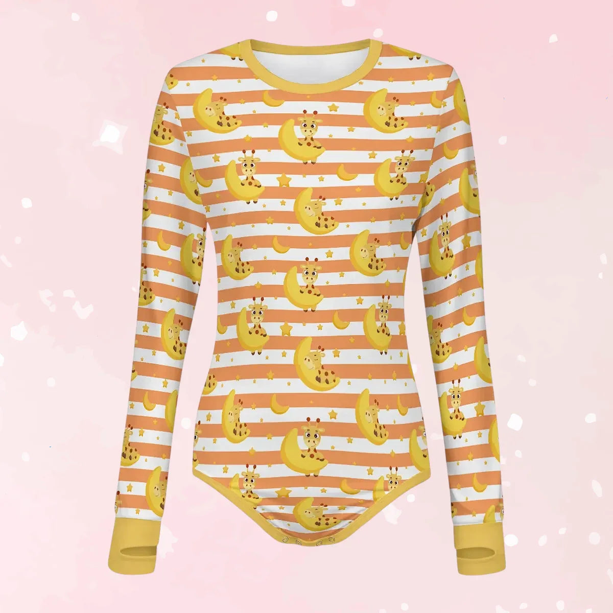 Moonbeam Giraffe Long Sleeve CuddleSuit - Puppy's Aesthetics