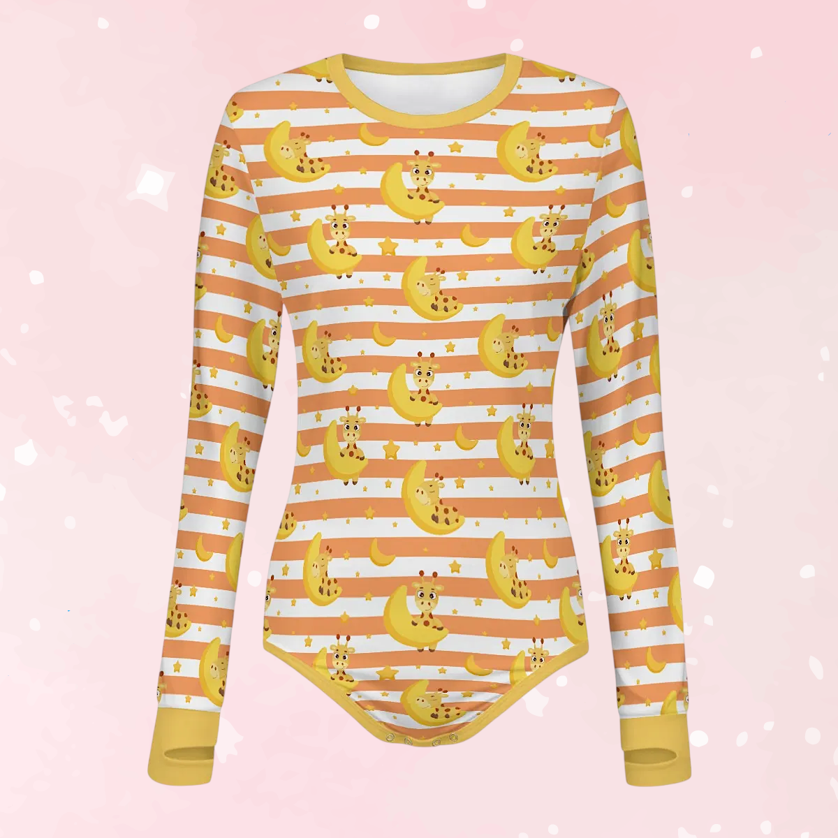 Moonbeam Giraffe Long Sleeve CuddleSuit