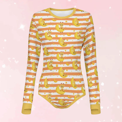 Moonbeam Giraffe Long Sleeve CuddleSuit - Puppy's Aesthetics