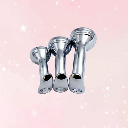 Gem Base Sleek Tapered Stainless Steel Anal Plug - Puppy's Aesthetics