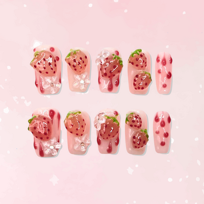 Strawberry Shortcake Press On Nails