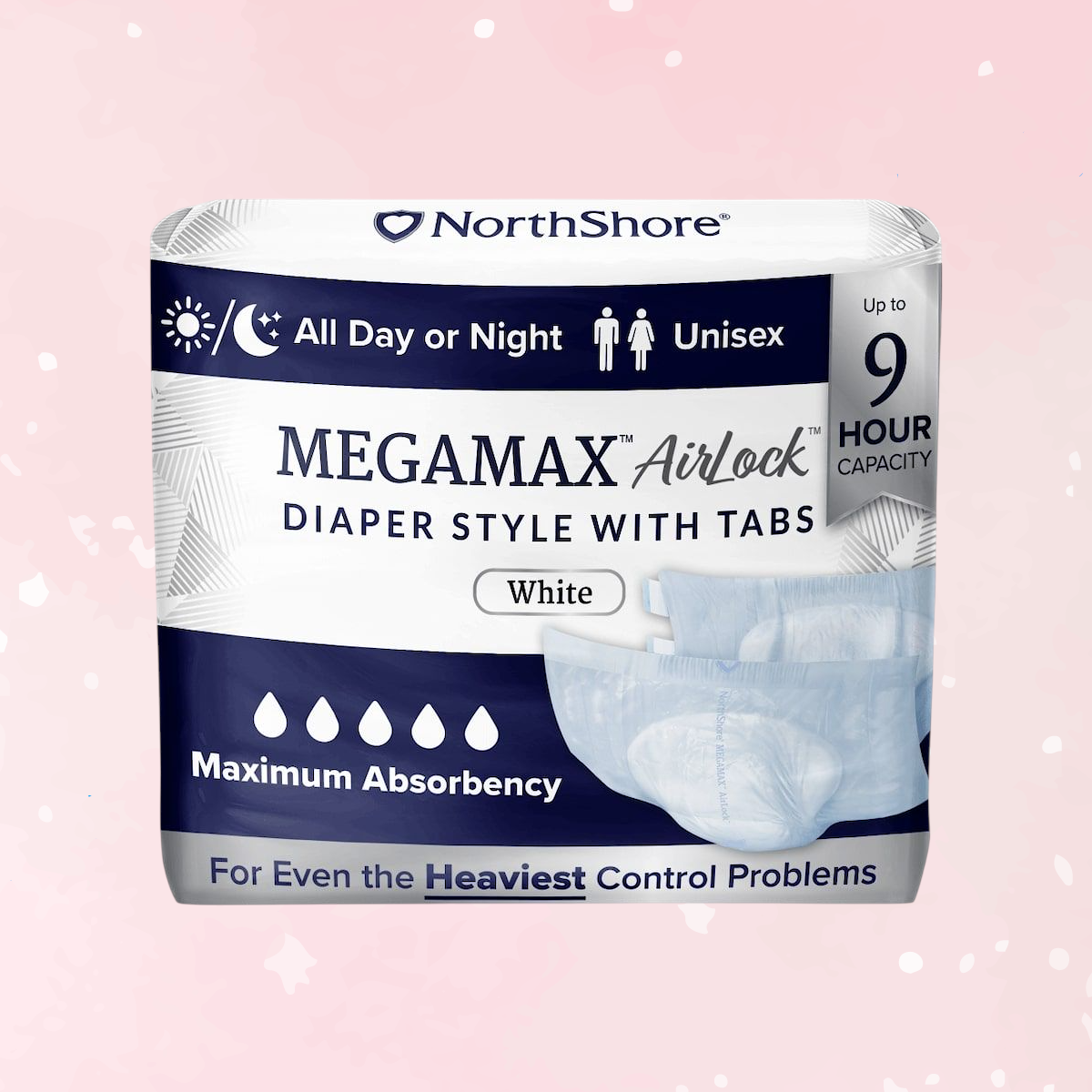 NorthShore MEGAMAX AirLock Adult Diapers
