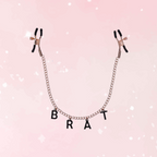 Brat Nipple Clamps Gold & Black - Puppy's Aesthetics