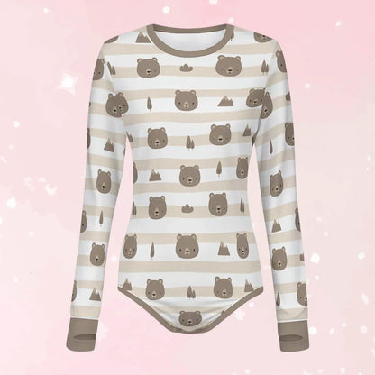 Honeywood Bears Long Sleeve CuddleSuit - Puppy's Aesthetics