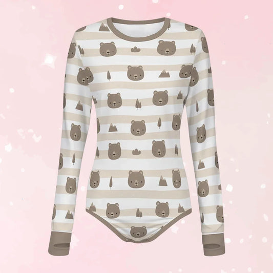 Honeywood Bears Long Sleeve CuddleSuit - Puppy's Aesthetics