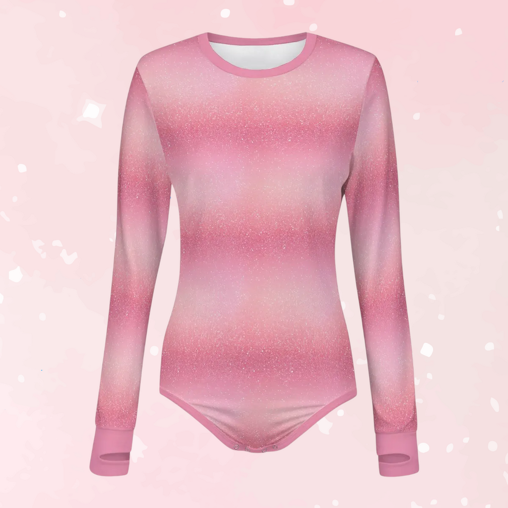 Blush Stardust Long Sleeve CuddleSuit