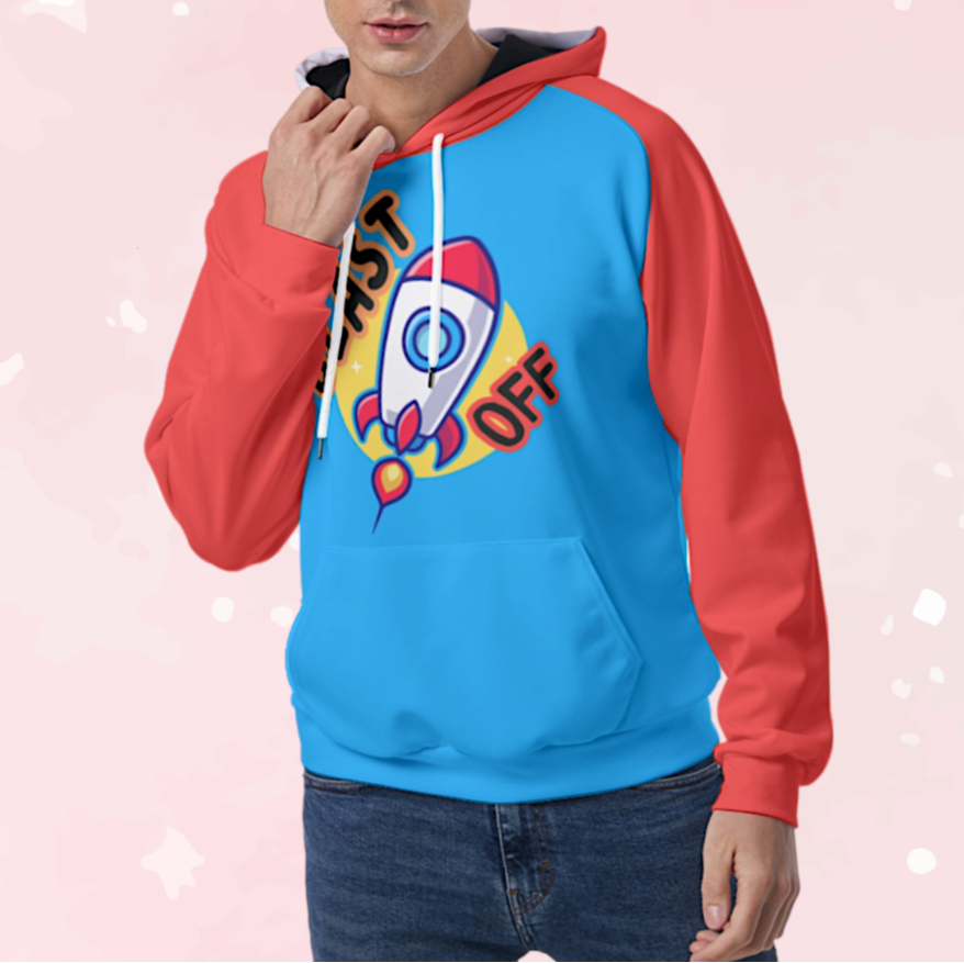 Blast Off Rocket Unisex Hoodie