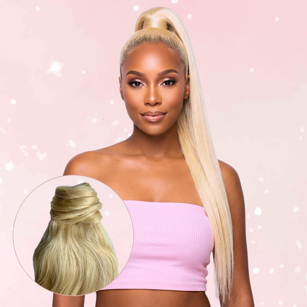 Bleach Blonde Human Hair Ponytail