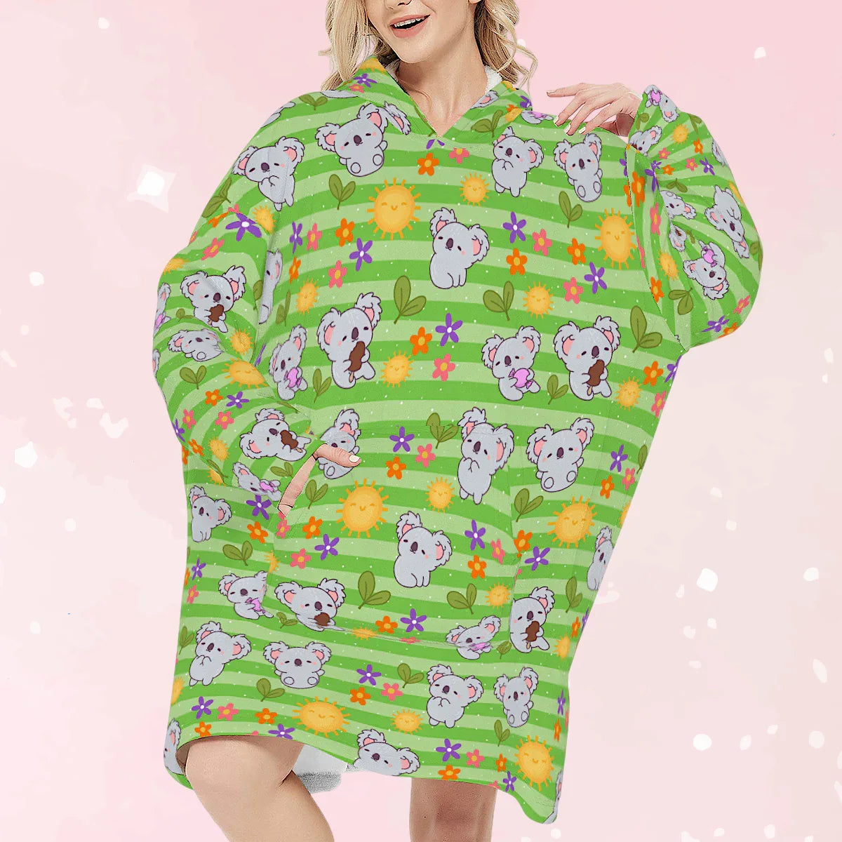 Kozy Koala Stripes Sleepy Cocoon - Puppy's Aesthetics