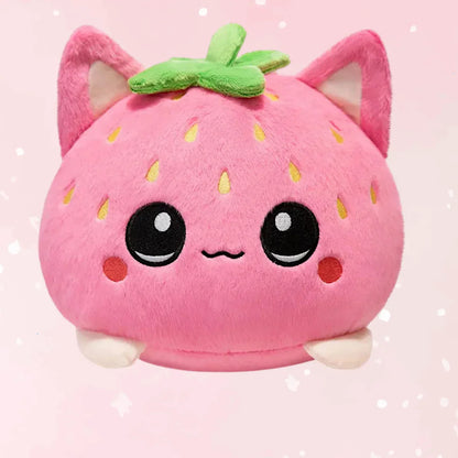 Kawaii Strawberry Cat Plushie - Puppy's Aesthetics