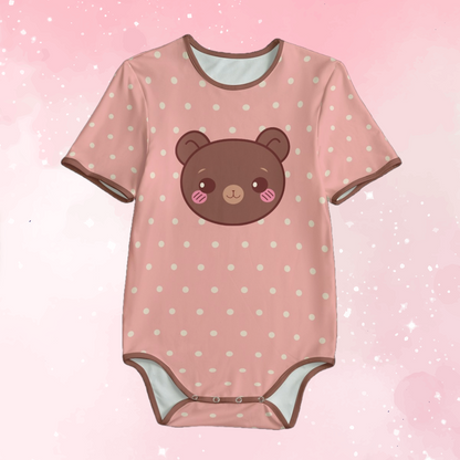 Adorable Pink Teddy Bear Adult Unisex Onesie