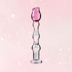 Icicles Rose Hand Blown Glass Massager