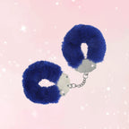 Navy Heavy Duty Fluffy Handcuffs - Puppy's Aesthetics