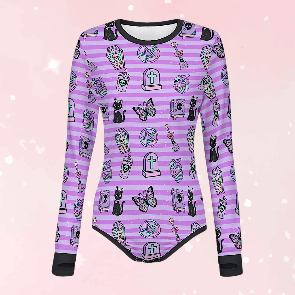 Gothic Sweetheart Long Sleeve CuddleSuit