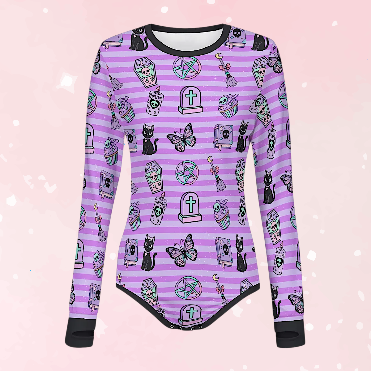 Gothic Sweetheart Long Sleeve CuddleSuit