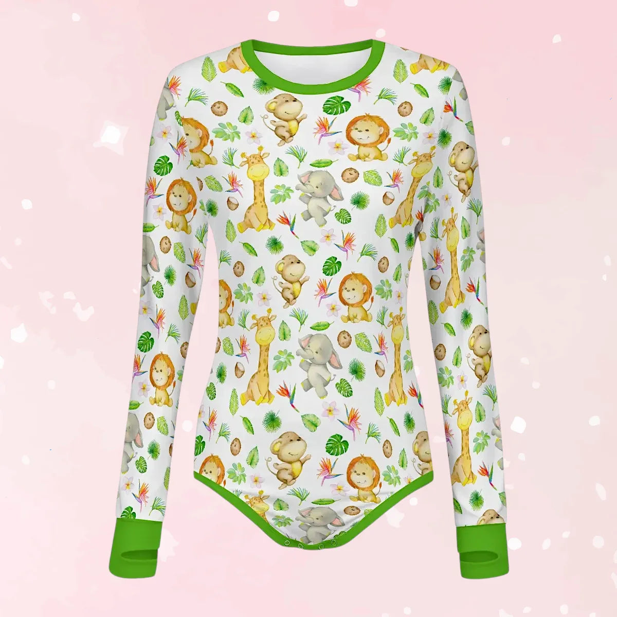 Jungle Friends Playtime Long Sleeve CuddleSuit - Puppy's Aesthetics