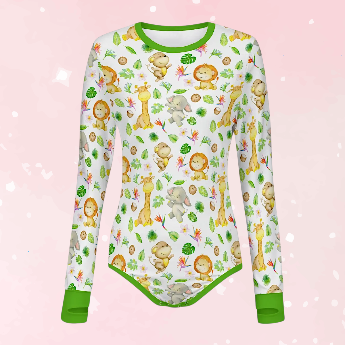 Jungle Friends Playtime Long Sleeve CuddleSuit