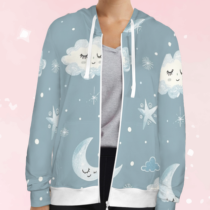 Sky Clouds Zip Hoodie