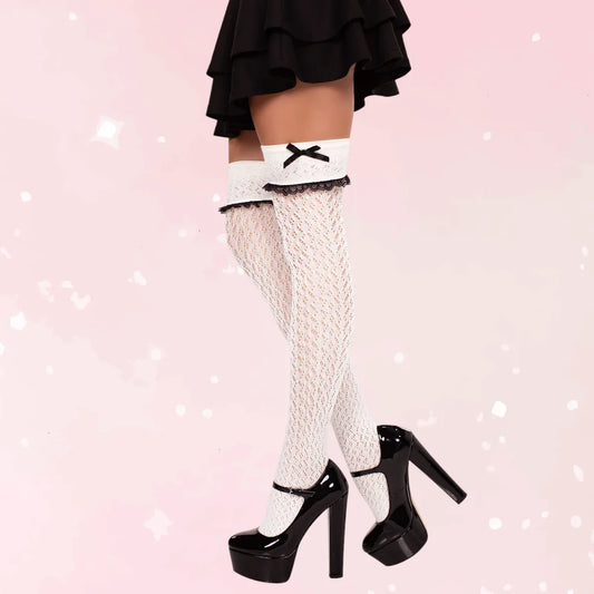 Sofia Crocheted Knee Socks - Puppy's Aesthetics
