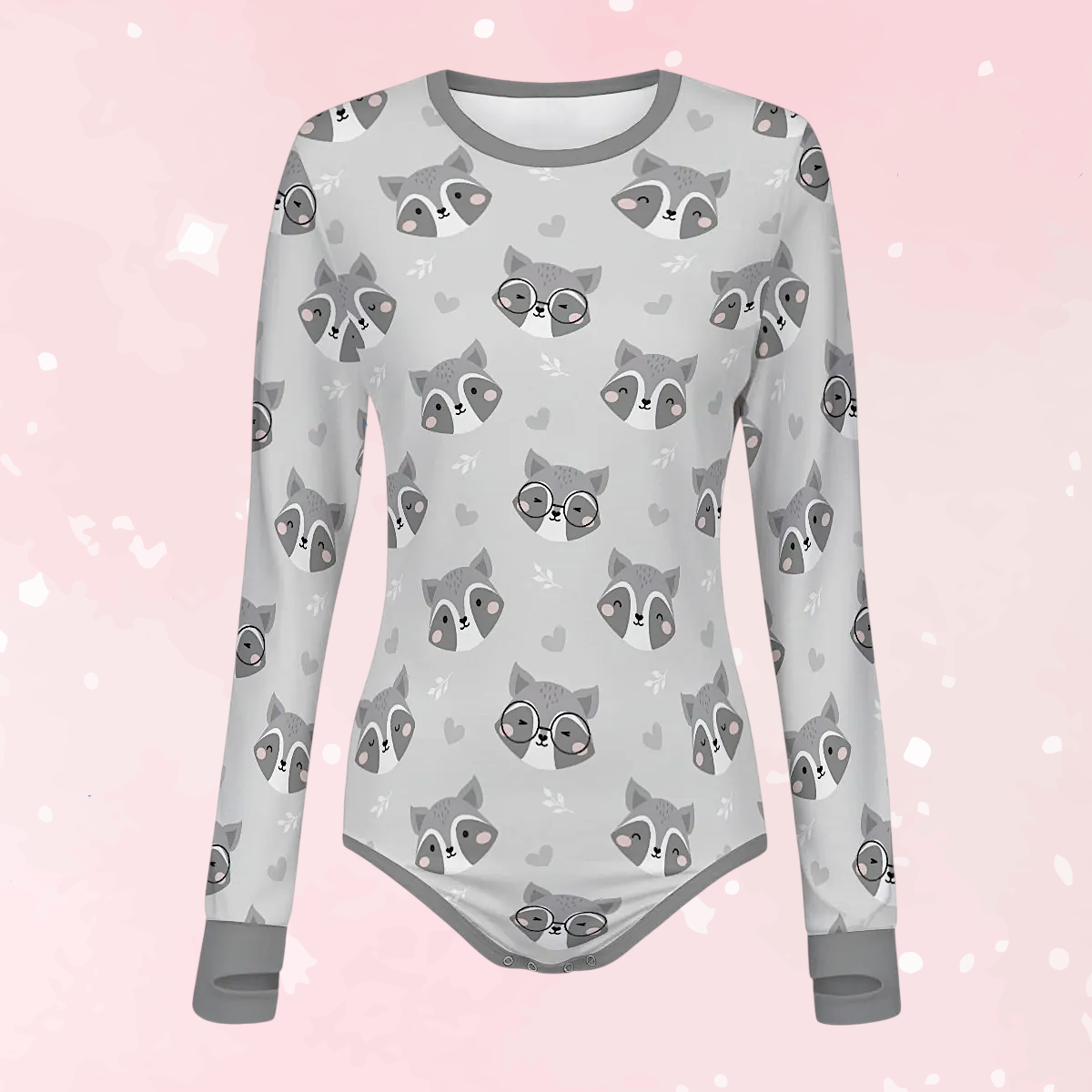 Sleepy Raccoon Long Sleeve CuddleSuit
