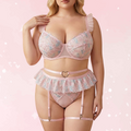 Plus Size Floral Lingerie Set