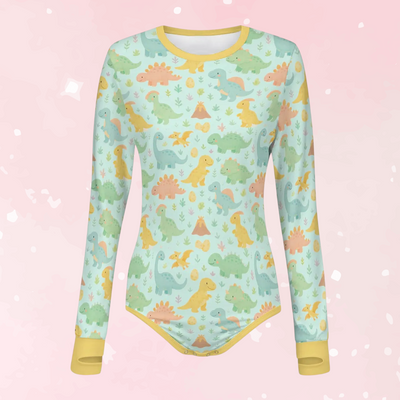 Dino Dreamland Long Sleeve CuddleSuit
