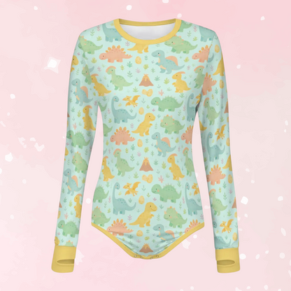 Dino Dreamland Long Sleeve CuddleSuit