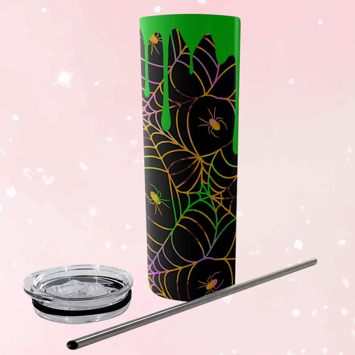 Glitter Halloween Tumbler 20oz - Puppy's Aesthetics
