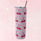 Pretty In Cherries Glitter Tumbler 20 oz