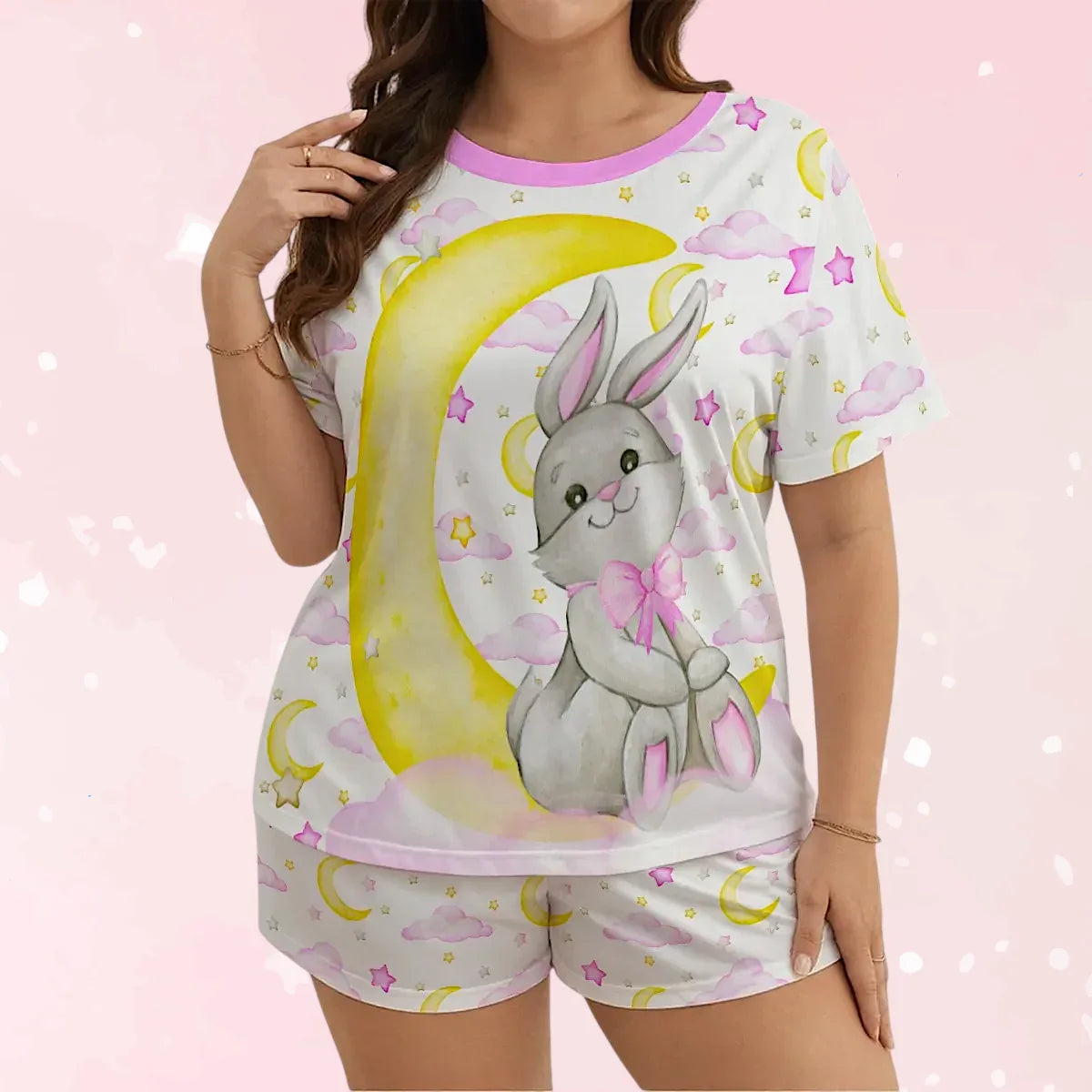 Sweet Moonbunny Cozy Pajama Set - Puppy's Aesthetics