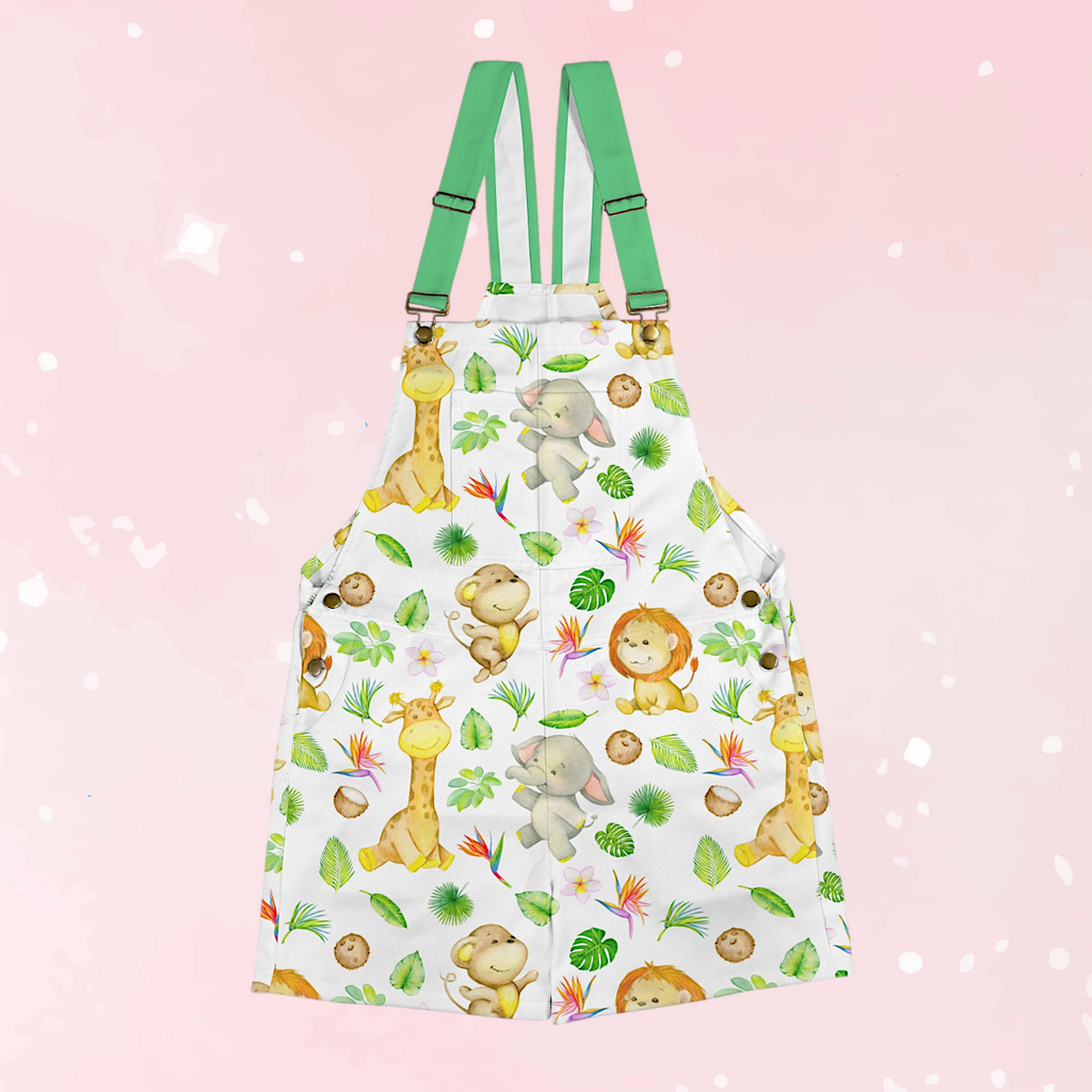 Sweet Safari Critters Unisex Huggeralls