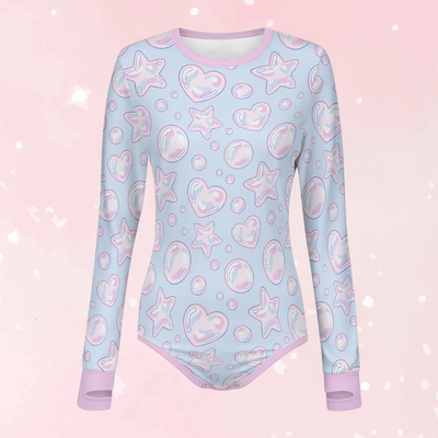 Kawaii Bubbles Long Sleeve CuddleSuit