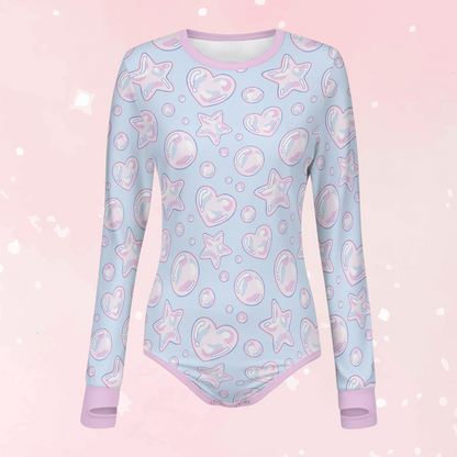 Kawaii Bubbles Long Sleeve CuddleSuit