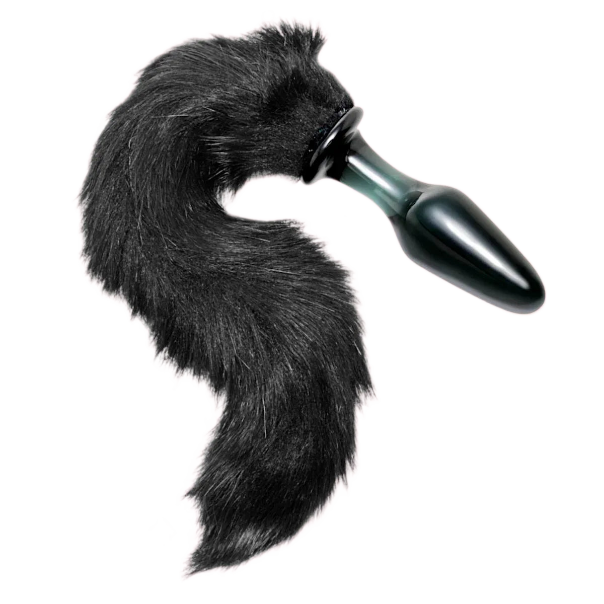 Midnight Fox Tail Glass Anal Plug - Puppy's Aesthetics