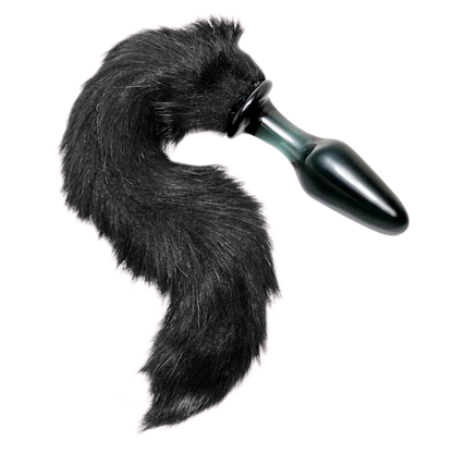 Midnight Fox Tail Glass Anal Plug - Puppy's Aesthetics