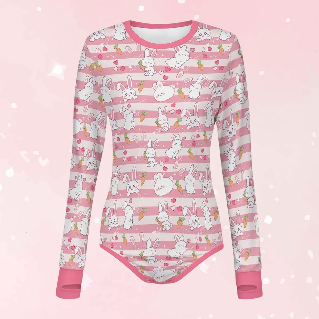 Bunny Dreams Long Sleeve CuddleSuit