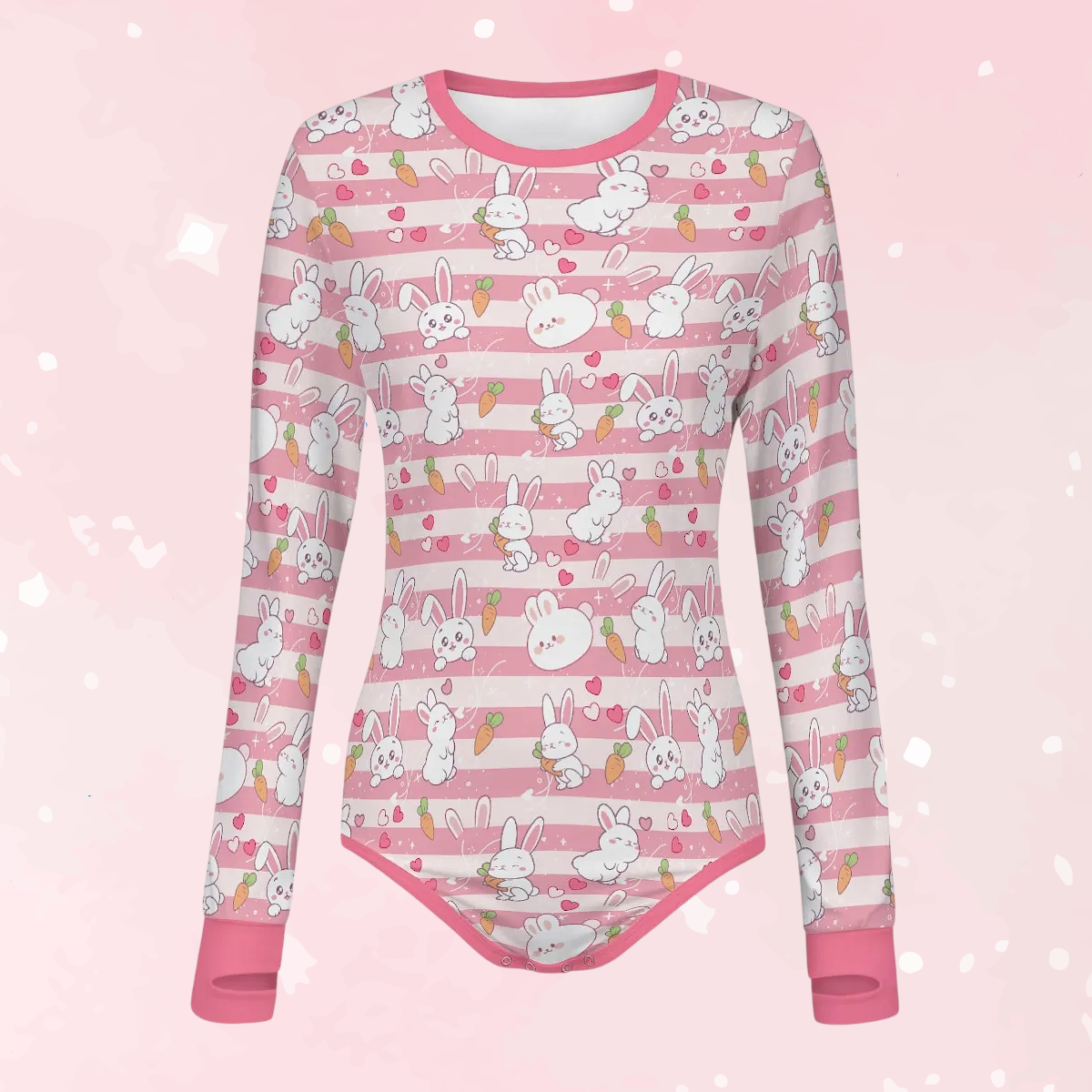 Bunny Dreams Long Sleeve CuddleSuit