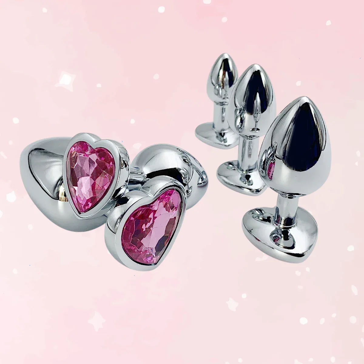 Heart Gem Stainless Steel Anal Plug - Puppy's Aesthetics
