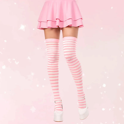 Cari Striped Stockings (Colors) - Puppy's Aesthetics