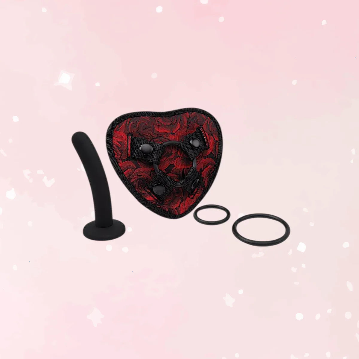 Rosegasm Strap-On Harness W/ Dildo - Puppy's Aesthetics
