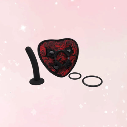 Rosegasm Strap-On Harness W/ Dildo - Puppy's Aesthetics