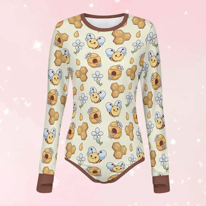 Sweet Honeybee Long Sleeve CuddleSuit - Puppy's Aesthetics