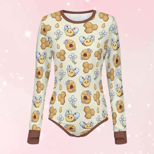 Sweet Honeybee Long Sleeve CuddleSuit - Puppy's Aesthetics